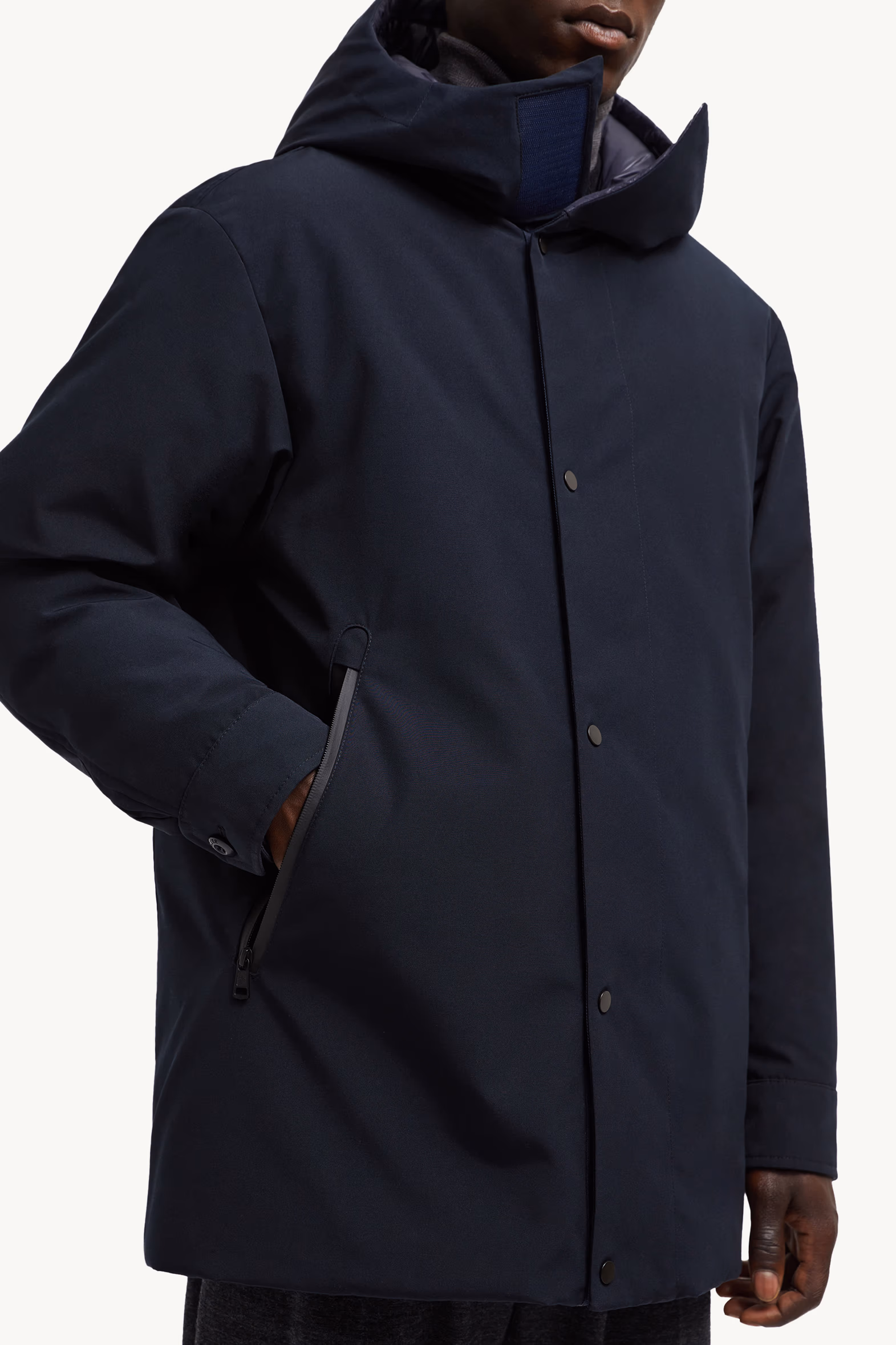 Fowey Reversible Hooded Short Down Jacket Men Navy Blue Moncler 6